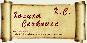 Košuta Čerković vizit kartica